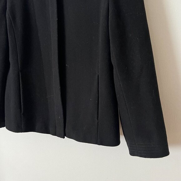 BHS Black Wool Blend Pea Coat Women's Size 12 EU 40 - Picture 2 of 11